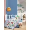 Cotton Box Flanel Bebek Nevresim Takımı Dino Mavi