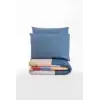 Cotton Box Modern Çift Kişilik Nevresim Takımı Cosy Mavi