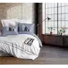 Cotton Box Mood Nakışlı Ranforce Çift Kişilik Nevresim Takımı Forever Gri