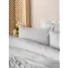 Cotton Box Plain Plaid Çift Kişilik Nevresim Takımı Beyaz