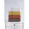Cotton Box Plump 50x90 4lü Havlu Seti Mercan Sarı Kahve Bej