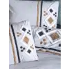 Cotton Box Puff Nakışlı Ranforce Çift Kişilik Nevresim Takımı Stesso Mavi
