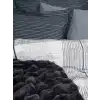 Cotton Box Trim Çift Kişilik Battaniyeli Nevresim Takımı Smooth Siyah