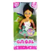 Cute Girl Kedi Figürlü Kumral Mini Bebek