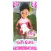 Cute Girl Köpek Figürlü Kumral Mini Bebek