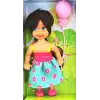 Cute Girl Pembe Balonlu Kumral Mini Bebek