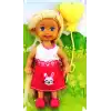 Cute Girl Sarı Balonlu Sarışın Mini Bebek