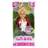 Cute Girl Tavşan Figürlü Sarışın Mini Bebek
