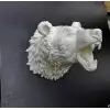 Dekoratif Beyaz Ayı Duvar Heykeli Asılabilir Hediyelik 25x19 cm