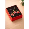 Deniz Yıldızı Mineli Kutulu Kolye Set
