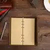 Deri Yaprak Desenli Çizgisiz Defter