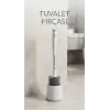 Deterjan Hazneli Esnek Silikon Başlıklı Tuvalet Fırçası