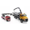 Die Cast Çek Bırak Vinçli Kurtarıcı ve Merdivenli İtfaiye Aracı