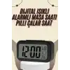 Dijital Masa Saati Termometreli Takvim Çalar Saat Led Ekran Pilli