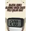 Dijital Masa Saati Termometreli Takvim Çalar Saat Led Ekran Pilli