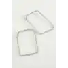 Dikdörtgen Halka Küpe 6 cm