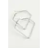 Dikdörtgen Halka Küpe 7 cm