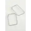 Dikdörtgen Halka Küpe 7 cm