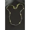 Dikdörtgen Kristal Zincir Kolye