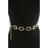 Dikdörtgen Metal Zincir Kemer