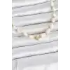 Doğal Deniz Kabuğu Dizili Kalp Model Kolye