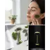 Doğal Yeşim Roller ve Gua Sha Yüz Şekillendirme Seti