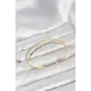 Dorika Model Pirinç Gold Renk Kadın Bileklik