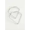 Dörtgen Halka Küpe 4,5 cm