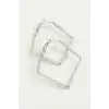 Dörtgen Halka Küpe 5 cm