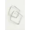 Dörtgen Halka Küpe 6 cm