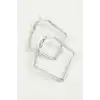 Dörtgen Halka Küpe 6 cm