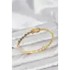 Düğüm Model Pirinç Gold Renk Kadın Kelepçe Bileklik