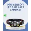 El Sensörlü LED Far Suya Dayanıklı Şarjlı Kafa Lambası