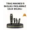 Erkek Bakım Seti 5’i 1 Arada Şarjlı Paslanmaz Çelik Başlıklı