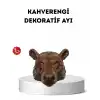 Ev ve Ofis İçin Dekoratif Ayı Başı Heykel Hediyelik Duvar Aksesuarı