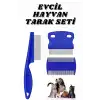 Evcil Hayvan Bit Tarağı Seti Paslanmaz Çelik Bıçaklı 4lü Set