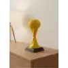 Futbol Toplu Sarı Kupa 21cm Masaüstü Dekor Ödül Figürü