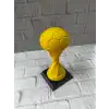 Futbol Toplu Sarı Kupa 21cm Masaüstü Dekor Ödül Figürü