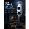 Gece Görüşlü Çift Lens Wi-Fi Ampul Kamera Mobil Takip Destekli