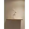 Geyik Figürü Beyaz Modern Salon Ve Raf Dekoru