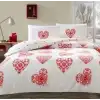 Glow Parlayan Çift Kişilik Nevresim Takımı Cordelia Kırmızı