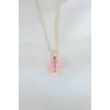 Gold Kaplama Pembe Sedefli Kelebek Kolye