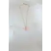 Gold Kaplama Pembe Sedefli Kelebek Kolye