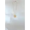 Gold Kaplama Sarı Renk Sedefli Kelebek Kolye