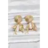 Gold Renk Deniz Temalı Vintage Kadın Küpe
