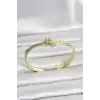 Gold Renk Düğüm Model Pirinç Kadın Bileklik