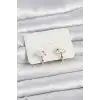 Gold Renk Kedi Model Mineli Çocuk Küpe