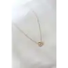 Gold Renk Minimal Kalp Figür Kadın Kolye