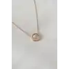 Gold Renk Minimal Kalp Figür Kadın Kolye