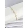 Gold Renk Pirinç Kelebek Model Asansörlü Model Kadın Bileklik